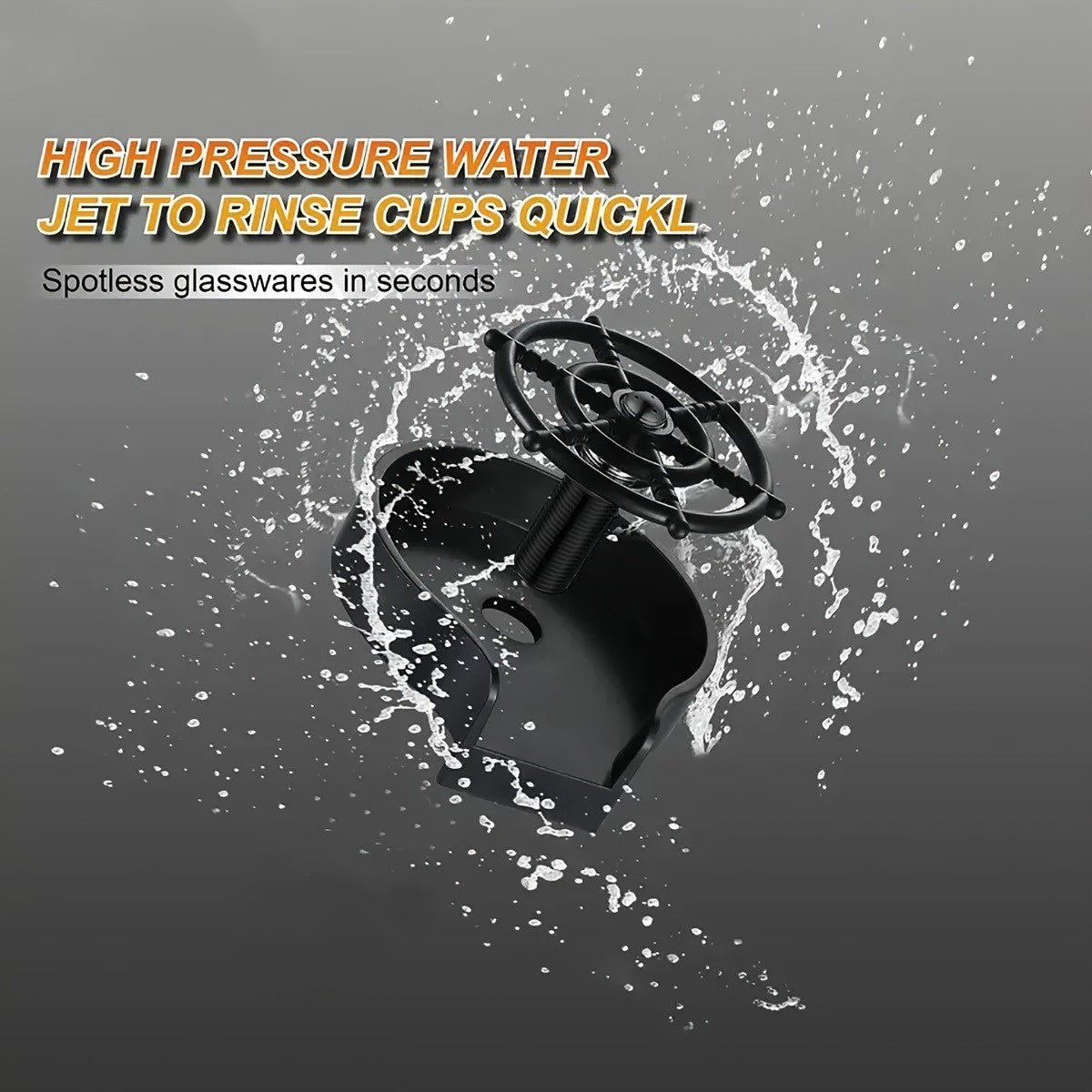 Manual Press-type Automatic Cup Cleaning Set, Including A Cup Cleaner With Connecting Tube And Connecting Water Pipe, Capable Of Pressing And Cleaning Cups, Suitable For Bars, Restaurants And Househol