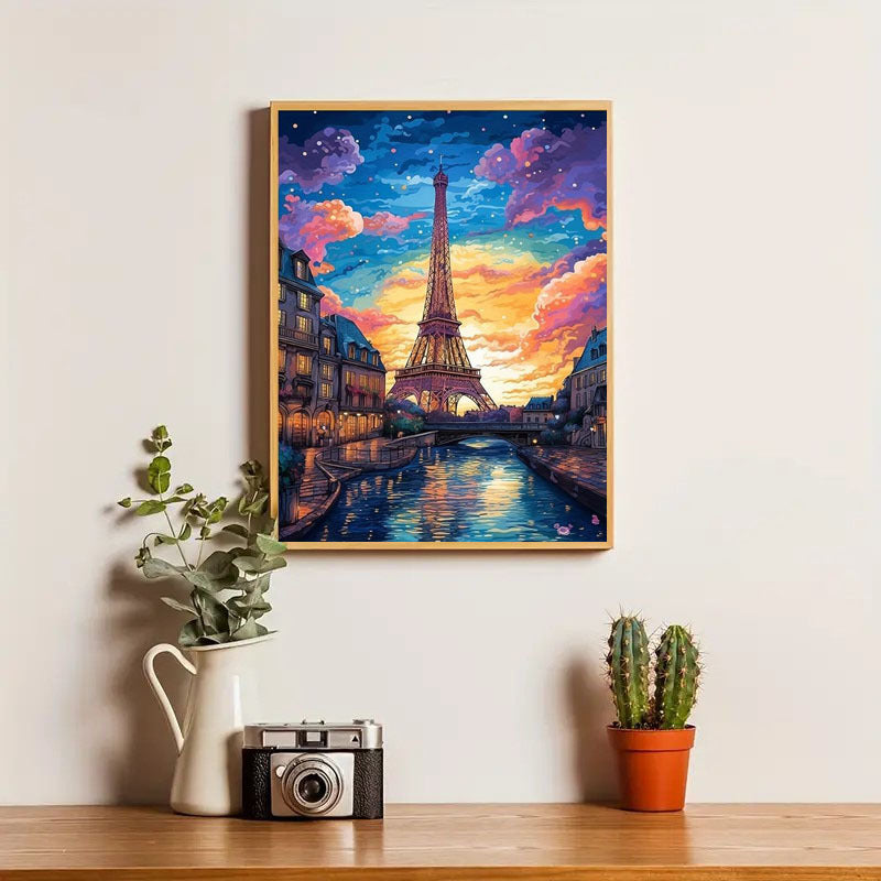 5DDIY Diamond Painting Set - Full Diamond Round Water Diamond Art, Sparkling Mosaic Handmade Home Decoration, Including Durable Canvas And Tools