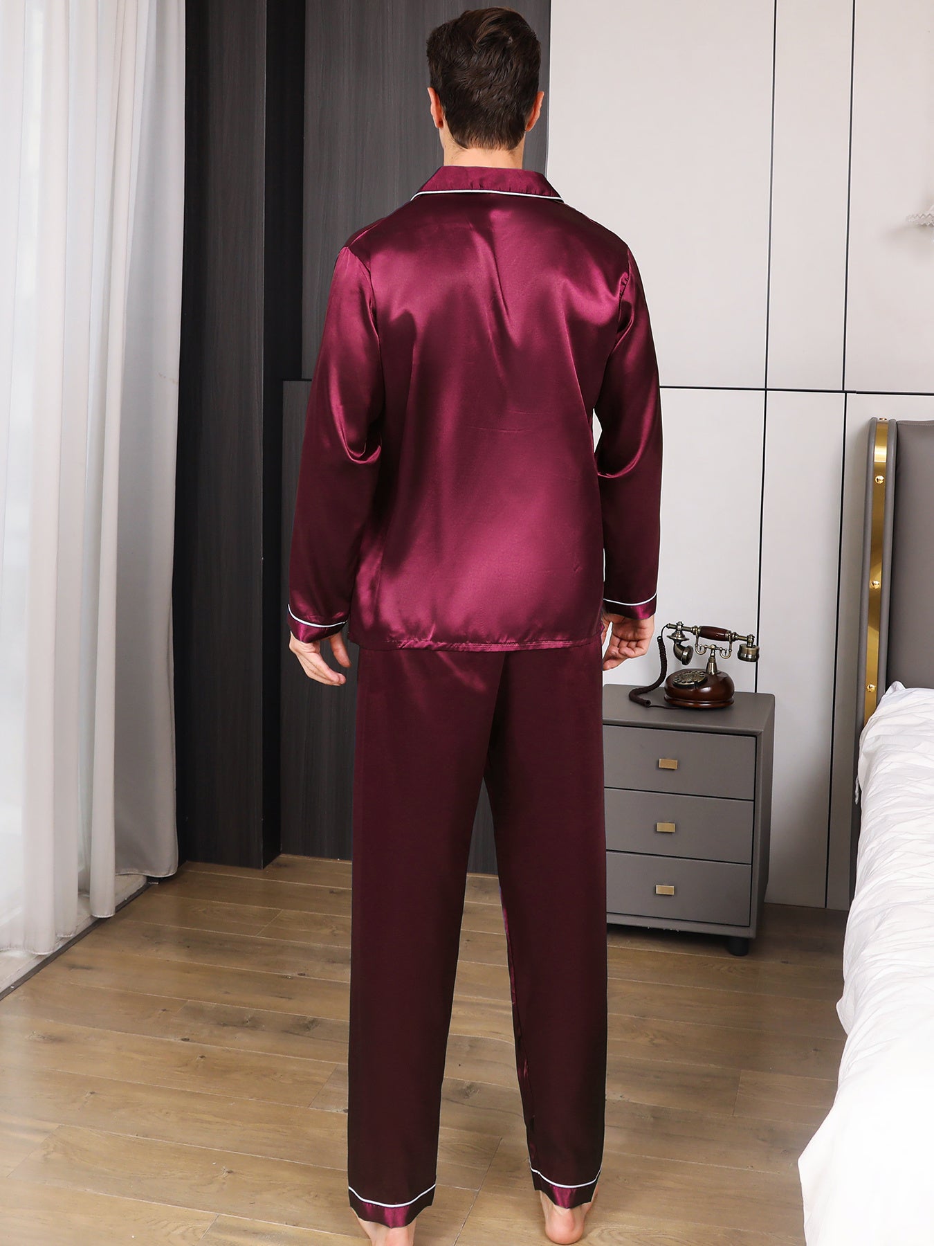 Ice Silk Men's Pajama Set