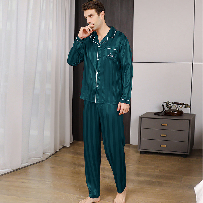 Ice Silk Men's Pajama Set