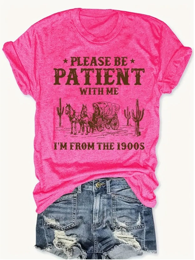 Carriage - Printed Round Neck Vest - Casual And Loose - Daily Wear - Women's Clothing