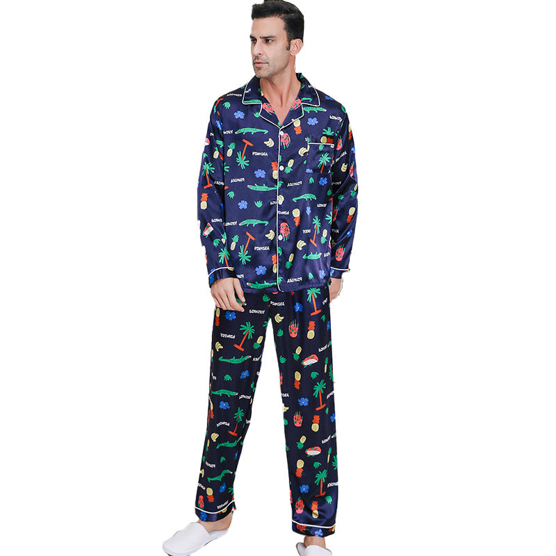 Ice Silk Men's Pajama Set