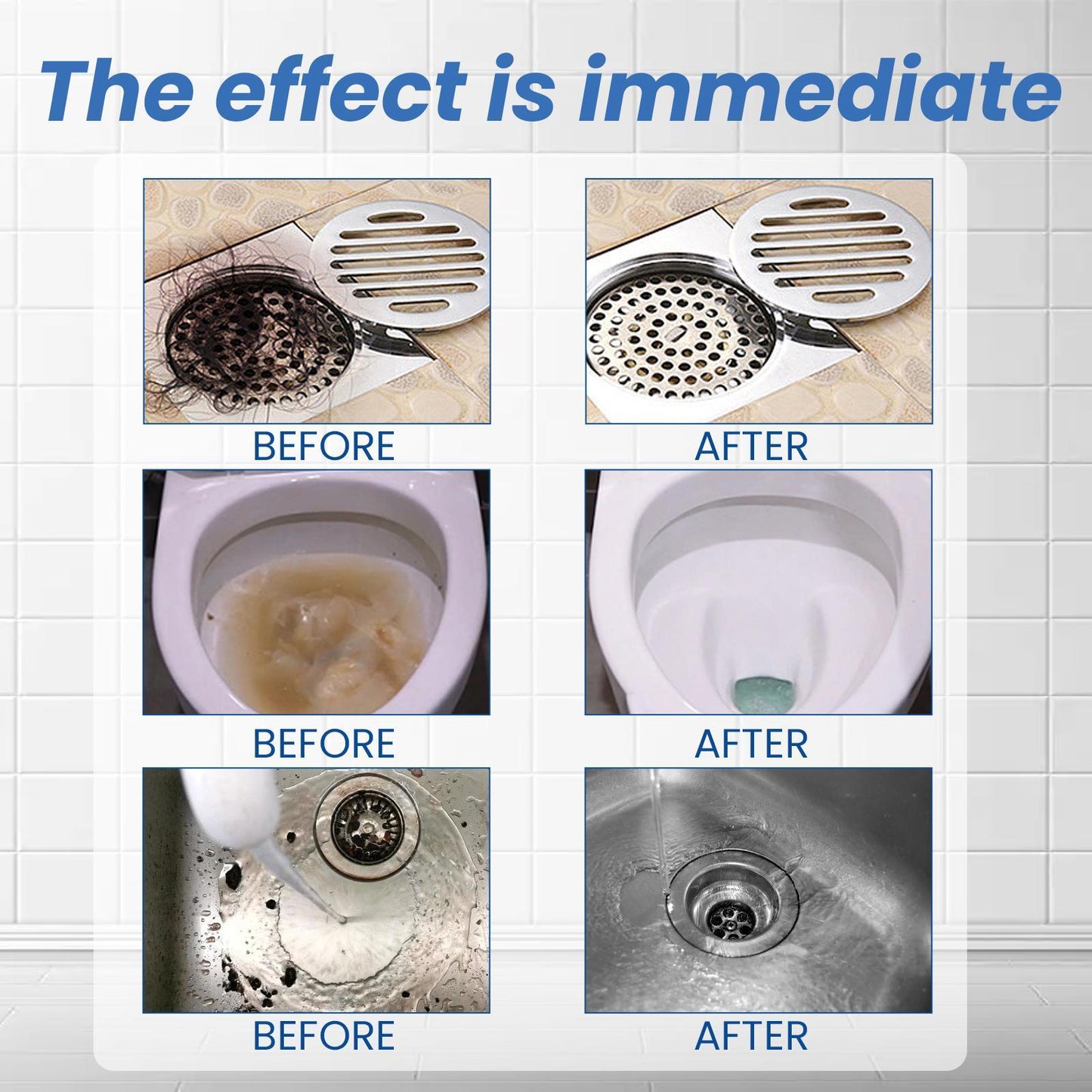 Jiesuin Pipe Dredging Agent, Kitchen And Bathroom Sewer Blockage Cleaning Stain Deodorizing Cleaner