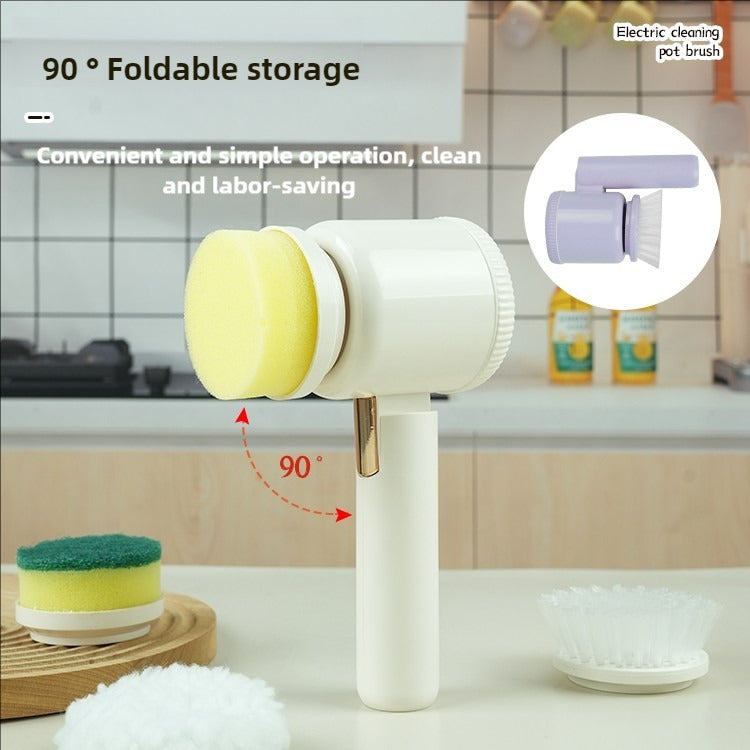 The Electric Cleaning Brush Is Equipped With A Variety Of Brush Heads, Which Can Be Flexibly Switched For Different Scenarios Such As Kitchens And Bathrooms To Meet Diverse Cleaning Needs