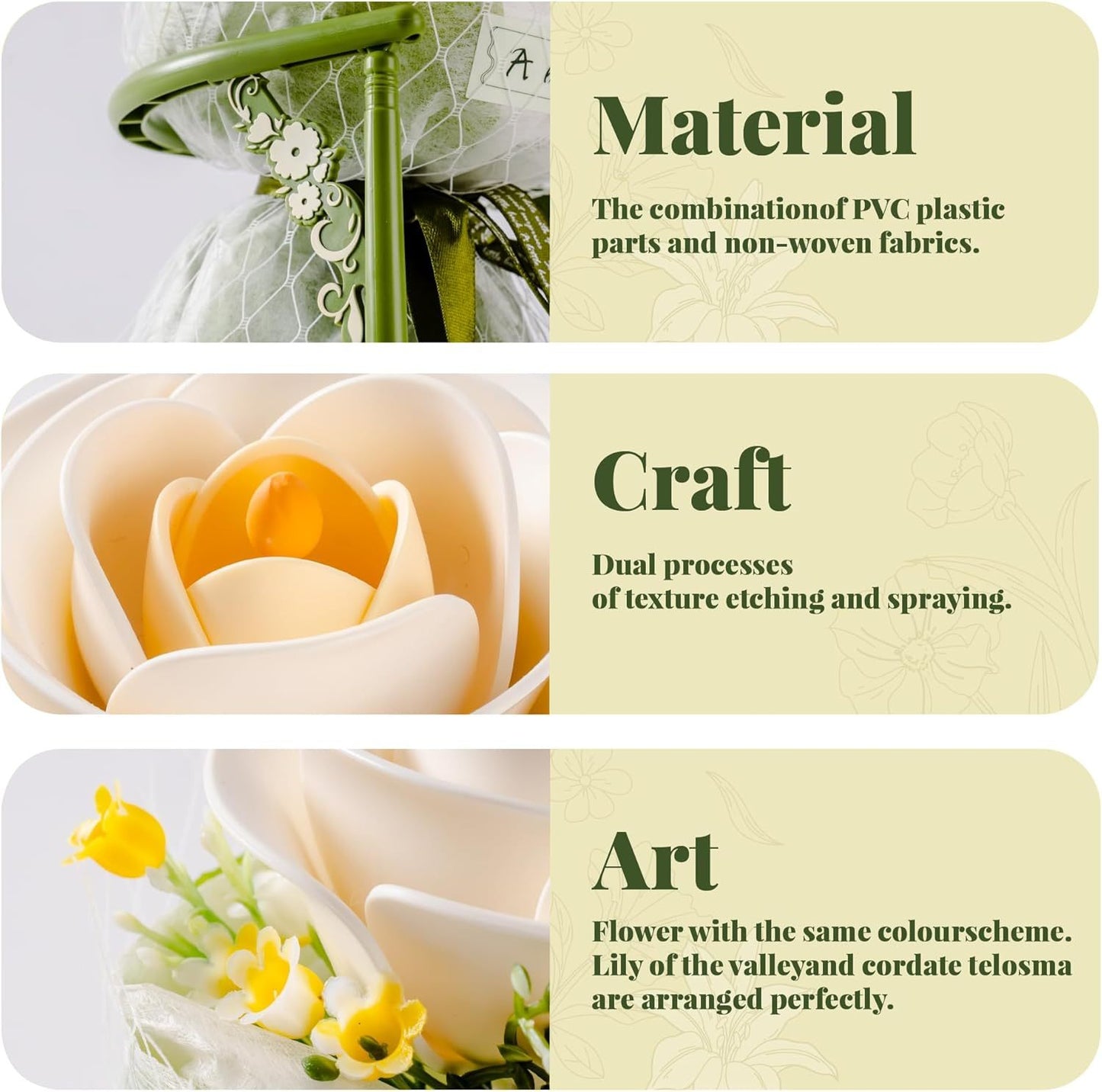 ROBOTIME Artificial Flowers 3D Puzzle Model Kits Puzzles For Adults To Build, Decoration Home Decor Accessories Living Room Gifts For Women, Camellia