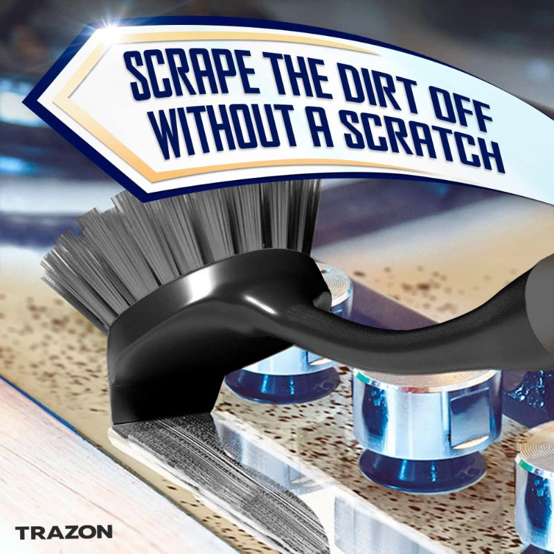 Dish Brush Set Of 4 With Bottle Water Brush Dish Scrub Brush Straw Brush Black