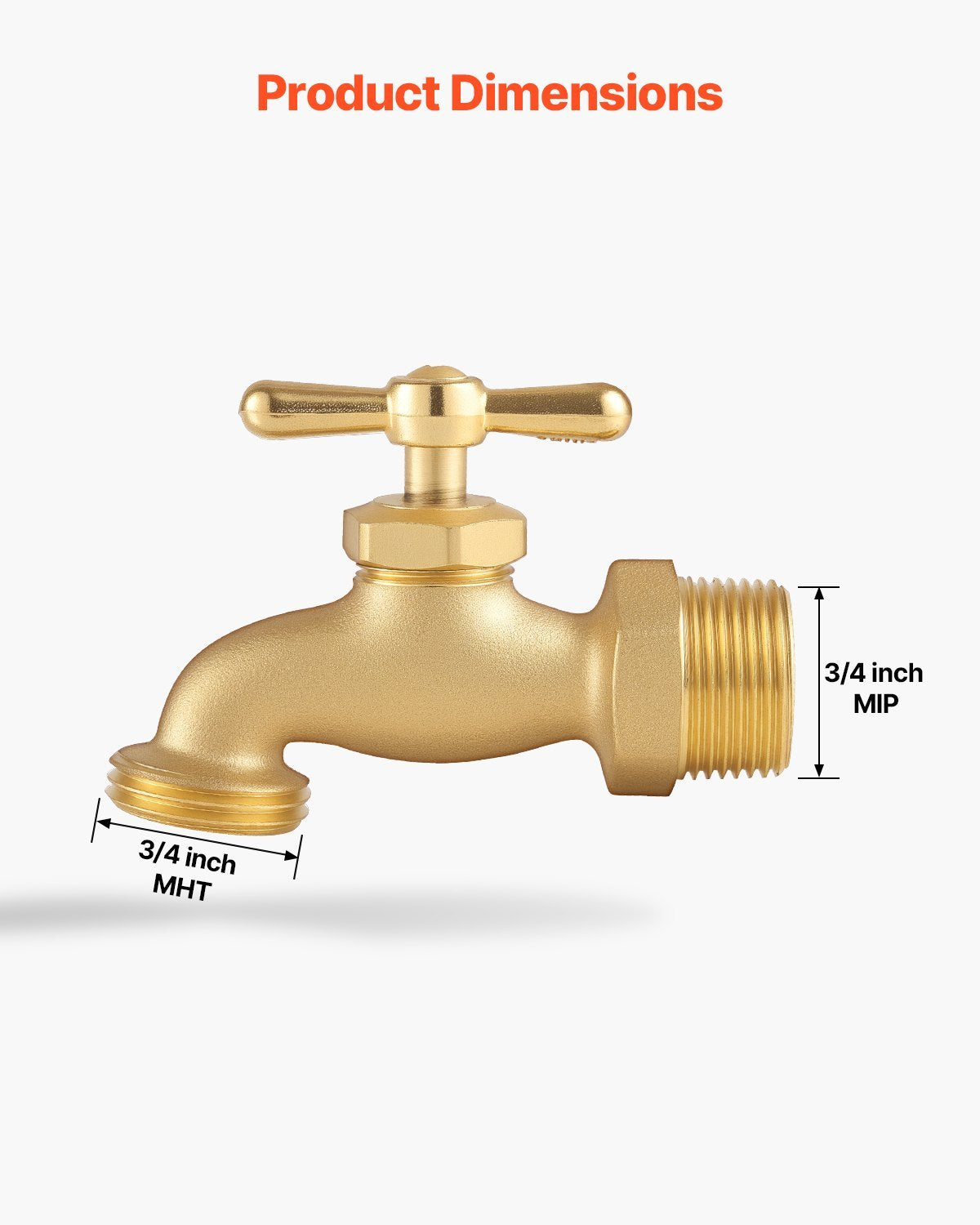 Hose Bibb Connection Brass Outdoor Water Faucet Spigot