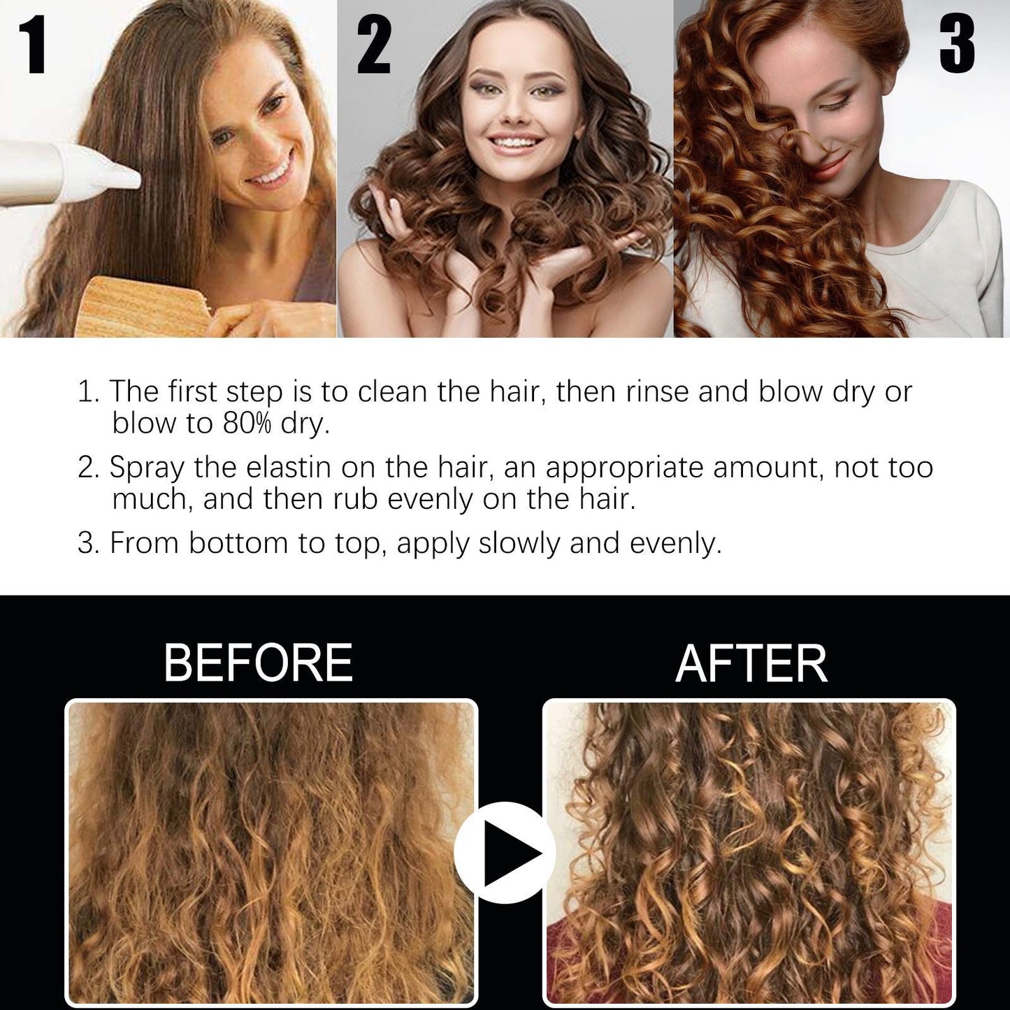 Hair Setting Spray - Volumizing Moisturizing Styling Spray With Niacinamide, Purslane Extract & Acetyl Glucosamine Long-Lasting Hold & Fresh Fragrance, 100ml Gel Haircare