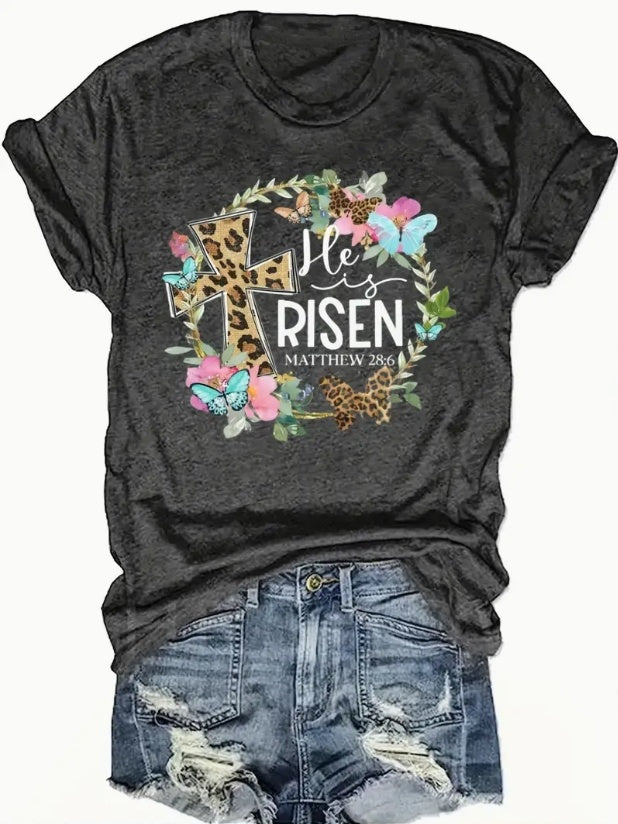 English Letters - Printed Round Neck Vest - Casual And Loose - Daily Wear - Women's Clothing