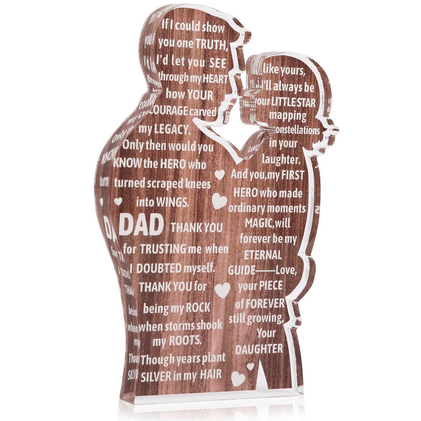 Daughter To Dad,Heartfelt Acrylic Plaque - Father's Day,Birthday Gift,Amazon Is Banned,652-10511-P