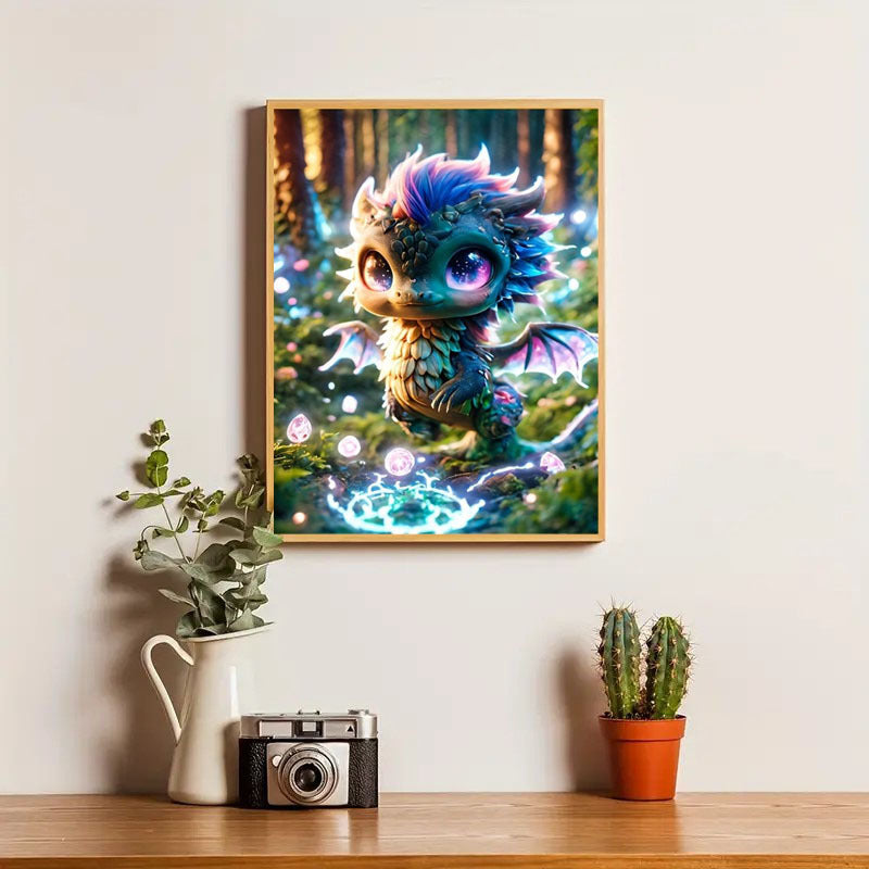 5DDIY Diamond Painting Set - Full Diamond Round Water Diamond Art, Sparkling Mosaic Handmade Home Decoration, Including Durable Canvas And Tools