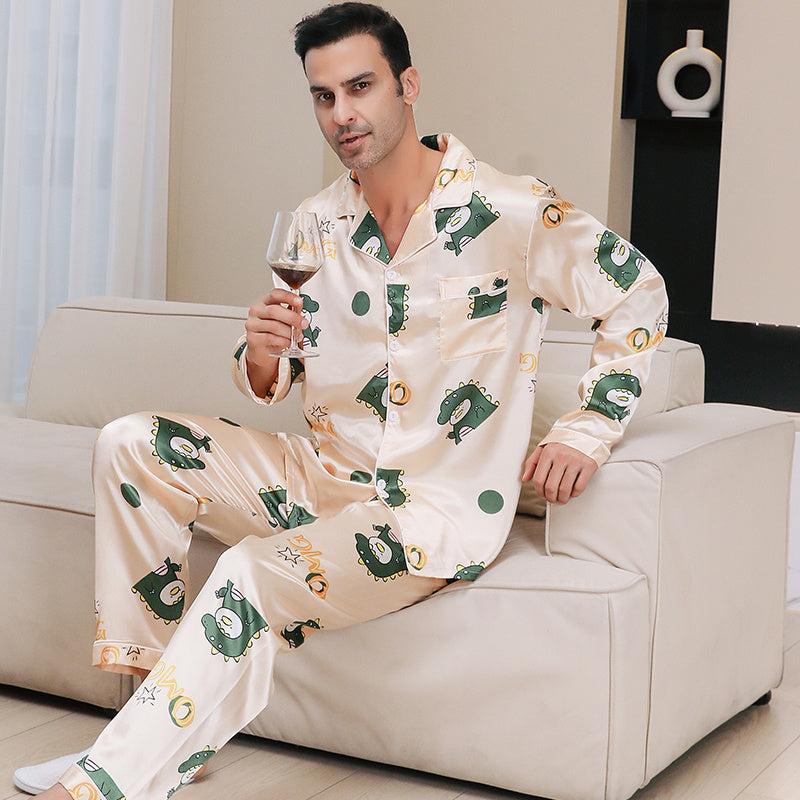 Ice Silk Men's Pajama Set