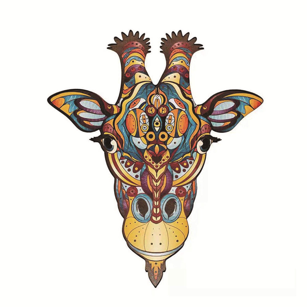 Each Piece Is Animal Shaped Christmas Gift Colorful Elephant Turtle Wooden Jigsaw Puzzles