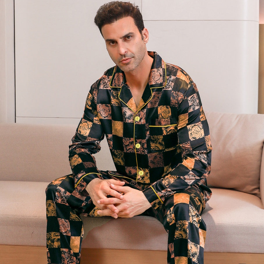 Ice Silk Men's Pajama Set