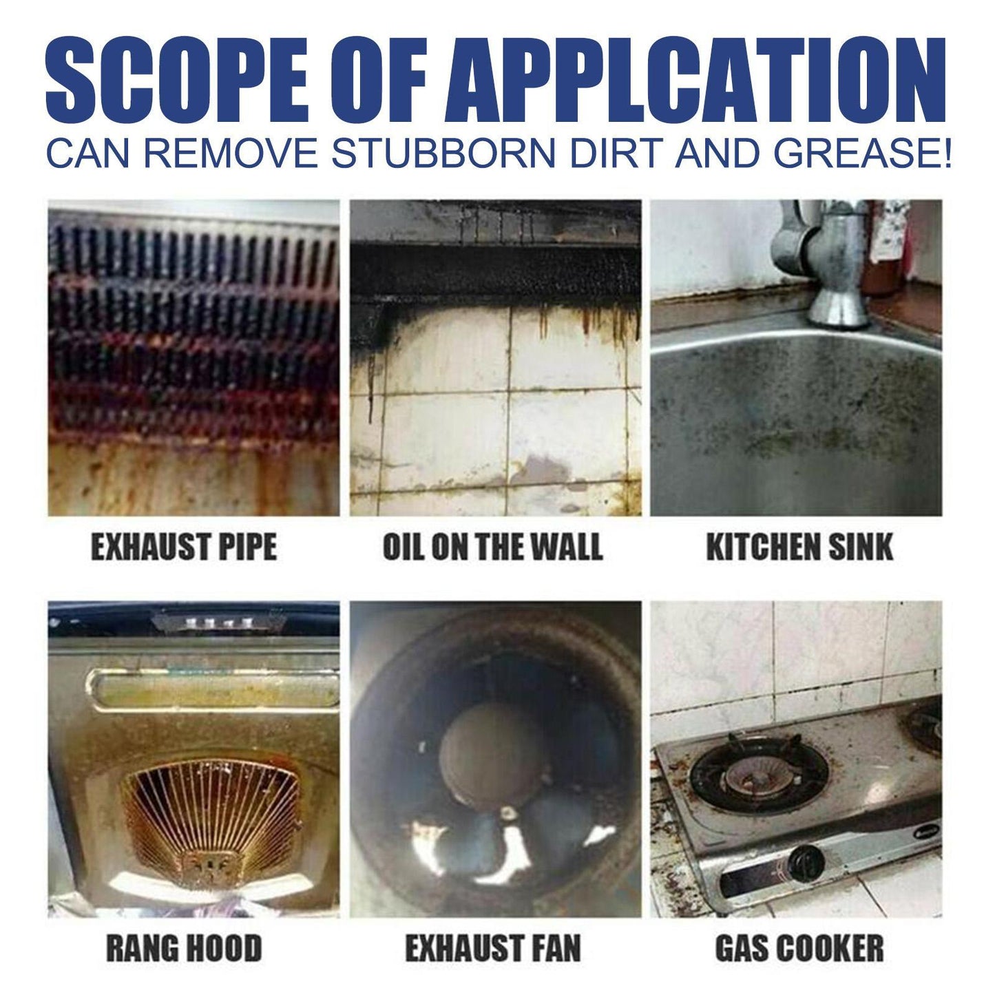 Fish Oil Foam Multifunctional Kitchen Stove Range Hood Heavy Oil Cleaner