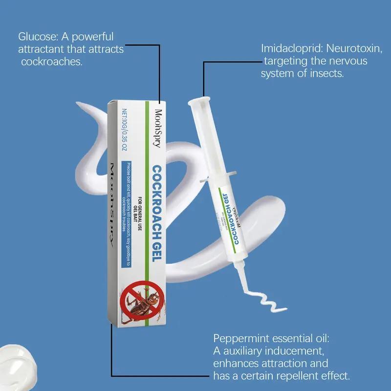 Two-pack Of Cockroach Gel Baits For Fast-acting, Chain-killing Cockroaches. Clean-free Squeeze Design.