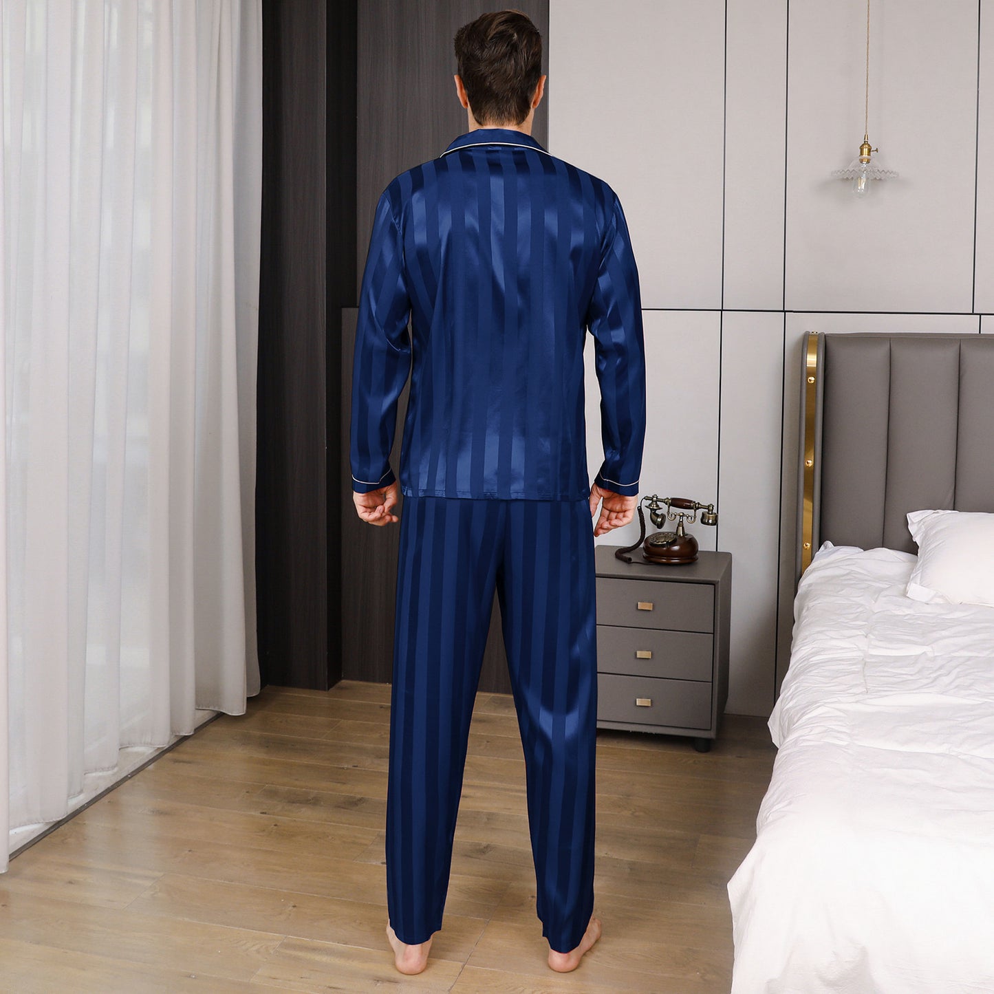 Ice Silk Men's Pajama Set