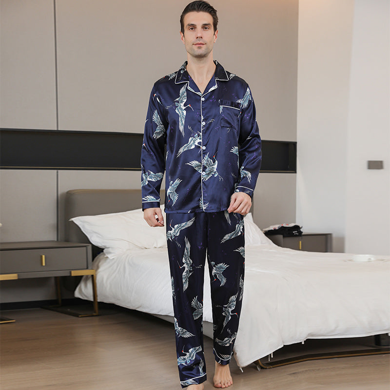 Ice Silk Men's Pajama Set
