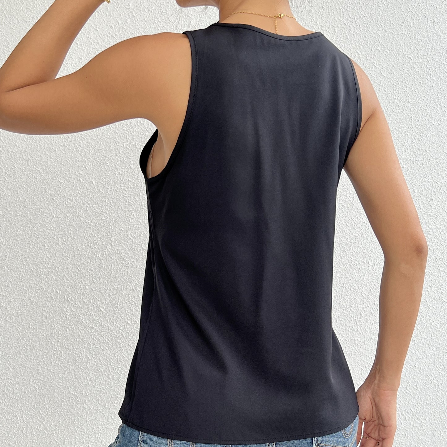 Women's V-neck Lace Patchwork Casual Vacation Daily Vest Top