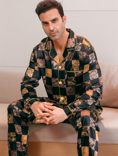 Ice Silk Men's Pajama Set