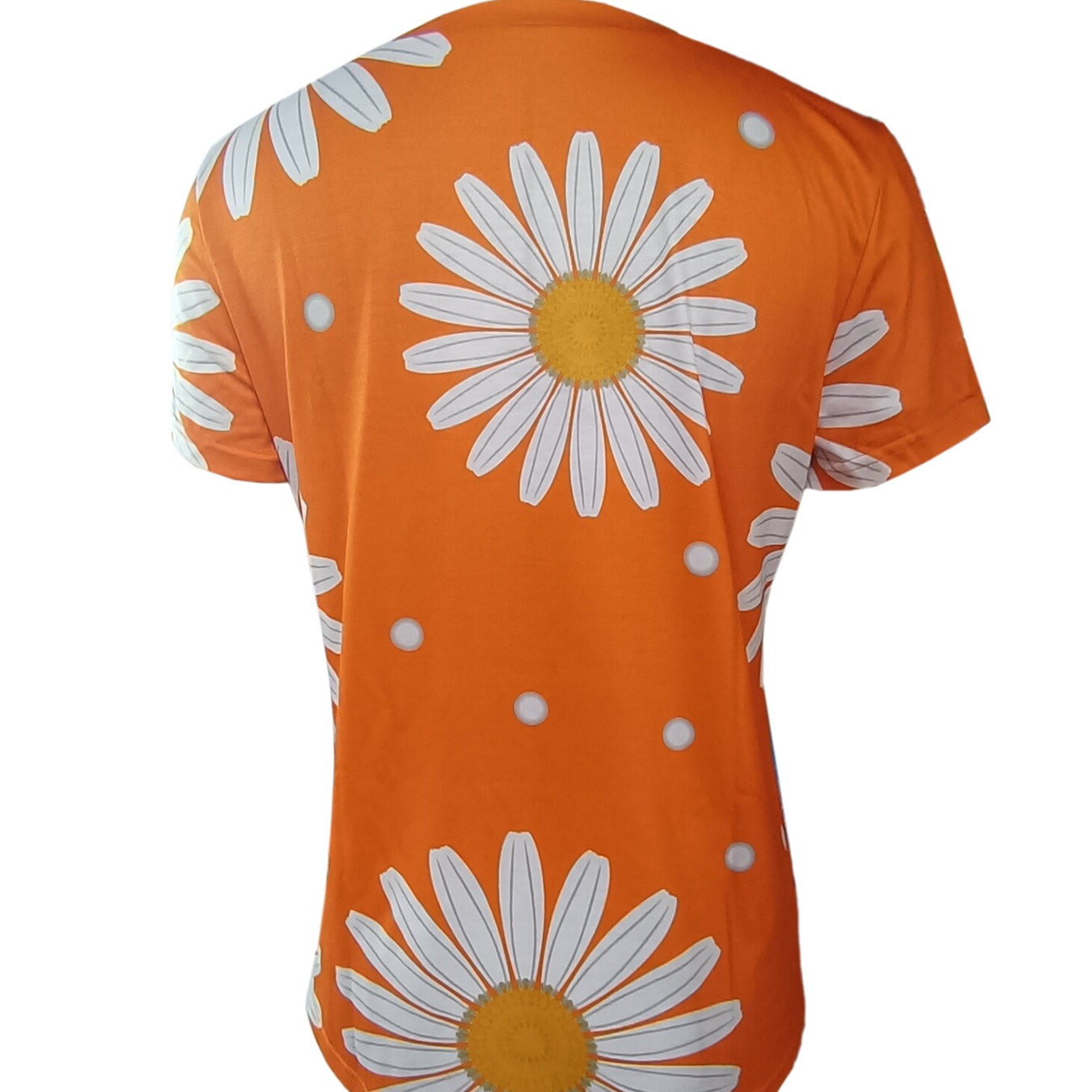 Ladies' Floral Print V-neck Casual Versatile T-shirt Top
