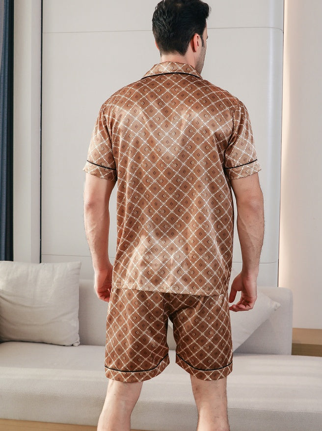 Men's Ice Silk Double Short Suit