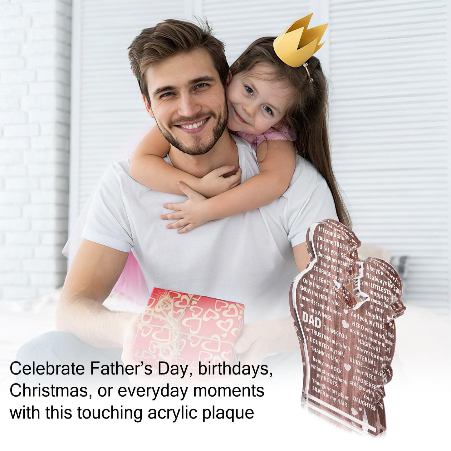 Daughter To Dad,Heartfelt Acrylic Plaque - Father's Day,Birthday Gift,Amazon Is Banned,652-10511-P