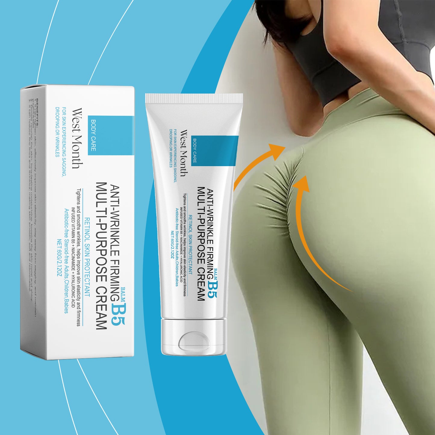 WEST MONTH B5 Body Butter Anti Wrinkle And Firming Cream For Moisturizing, Lifting, Firming, And Fading Fine Lines