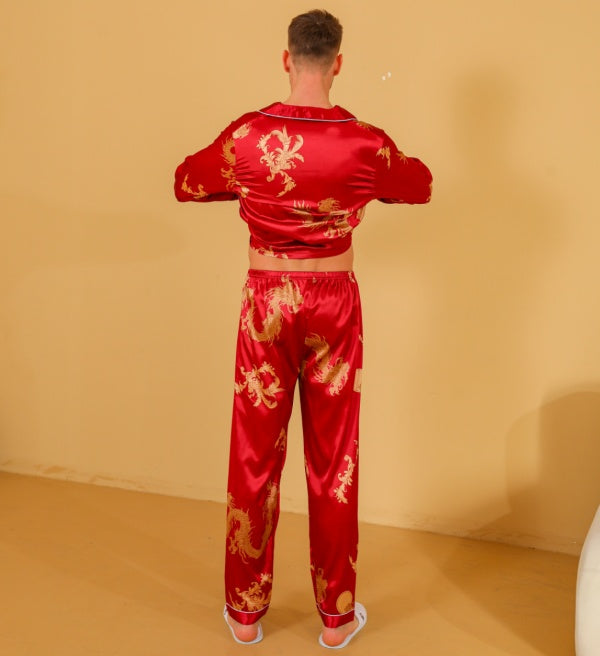 Ice Silk Men's Pajama Set