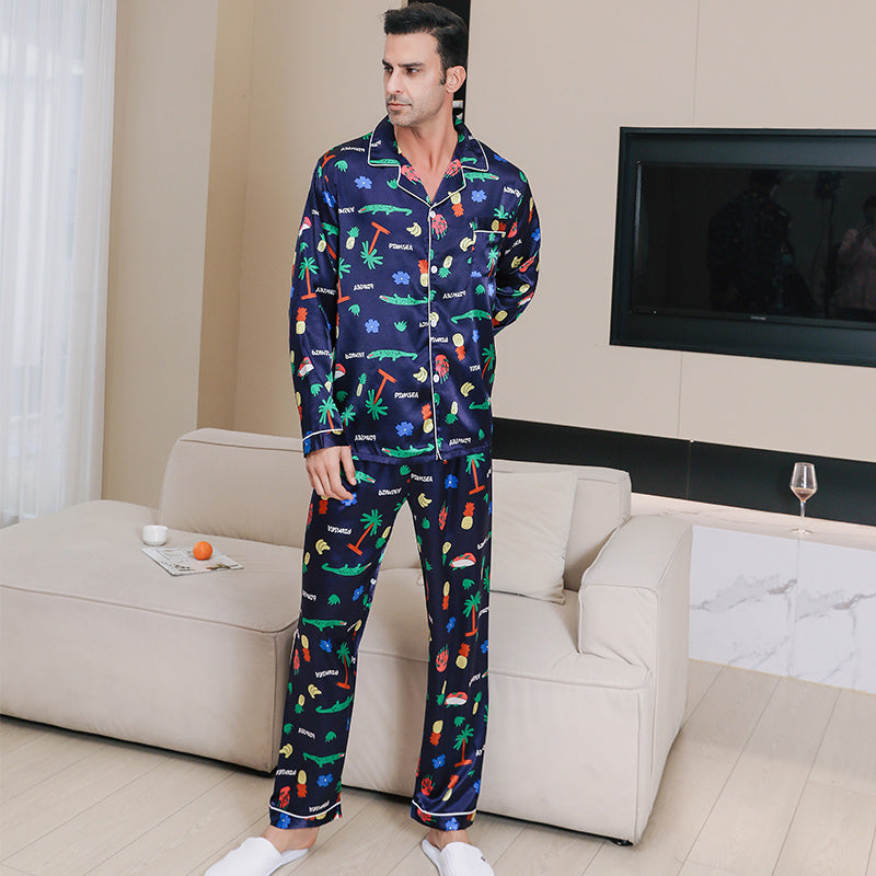 Ice Silk Men's Pajama Set