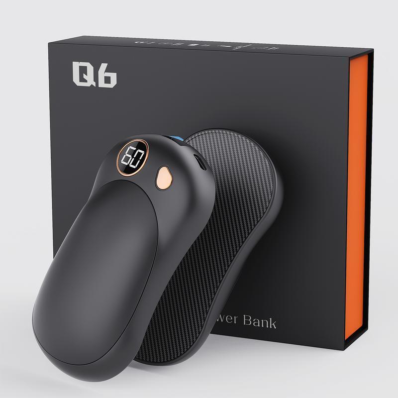 10000 MAh Portable Charger 2 In 1 Magnetic Hand Warmer Compact Design Christmas Gift Compatible With Smartphones And Tablets