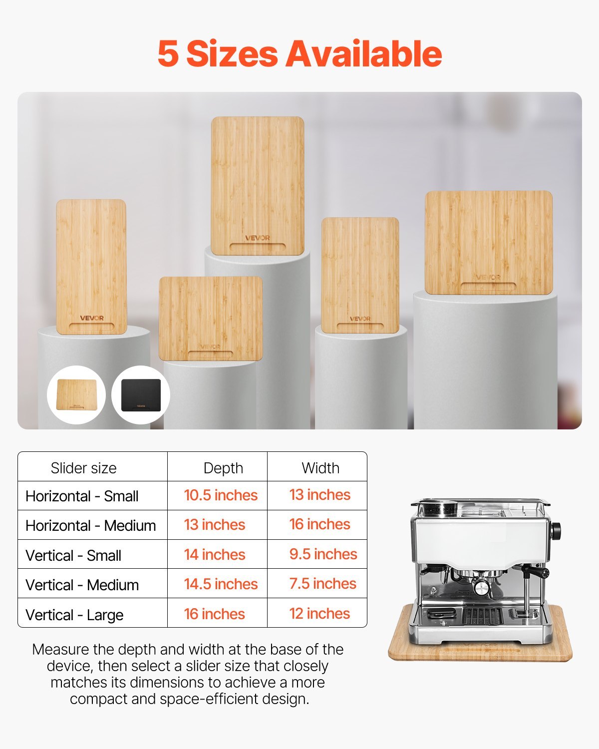 Appliance Slider 10.5 X 13 In Sliding Tray For Kitchen Countertop