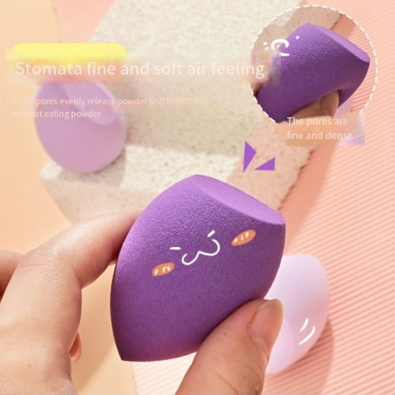Beauty Egg Drop Gourd Diagonal Cut Powder Puff Super Soft And Snug, No Powder To Eat Makeup Egg Mushroom Head Set