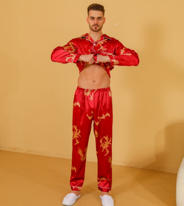 Ice Silk Men's Pajama Set