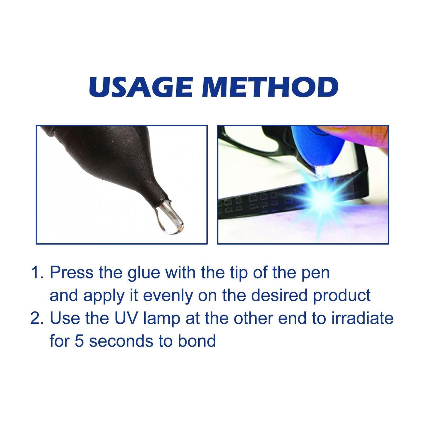 Jueyu UV Light Curing Glue Pen 5 Seconds Quick Drying High And Low Temperature Resistant Plastic Ceramic Cable Repair Glue