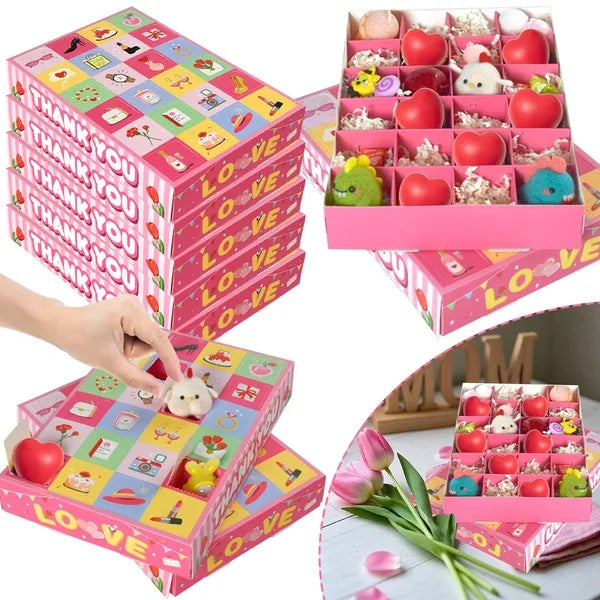 10 Pcs Advent Calendar Gift Boxes With 24 Compartments DIY Surprise Paper Boxes For Candy Jewelry Cartoon