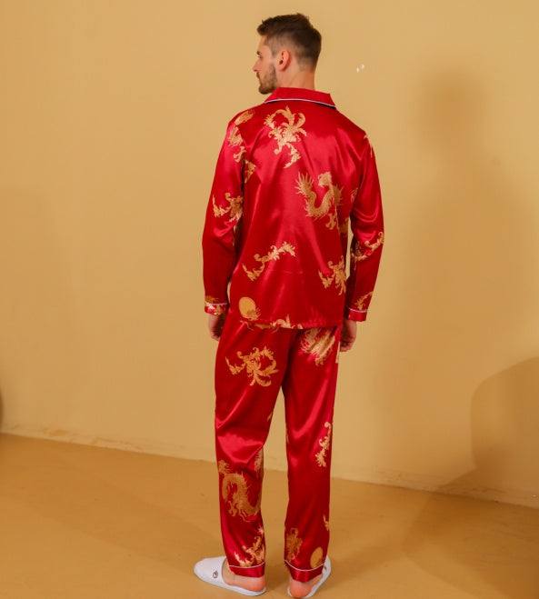 Ice Silk Men's Pajama Set