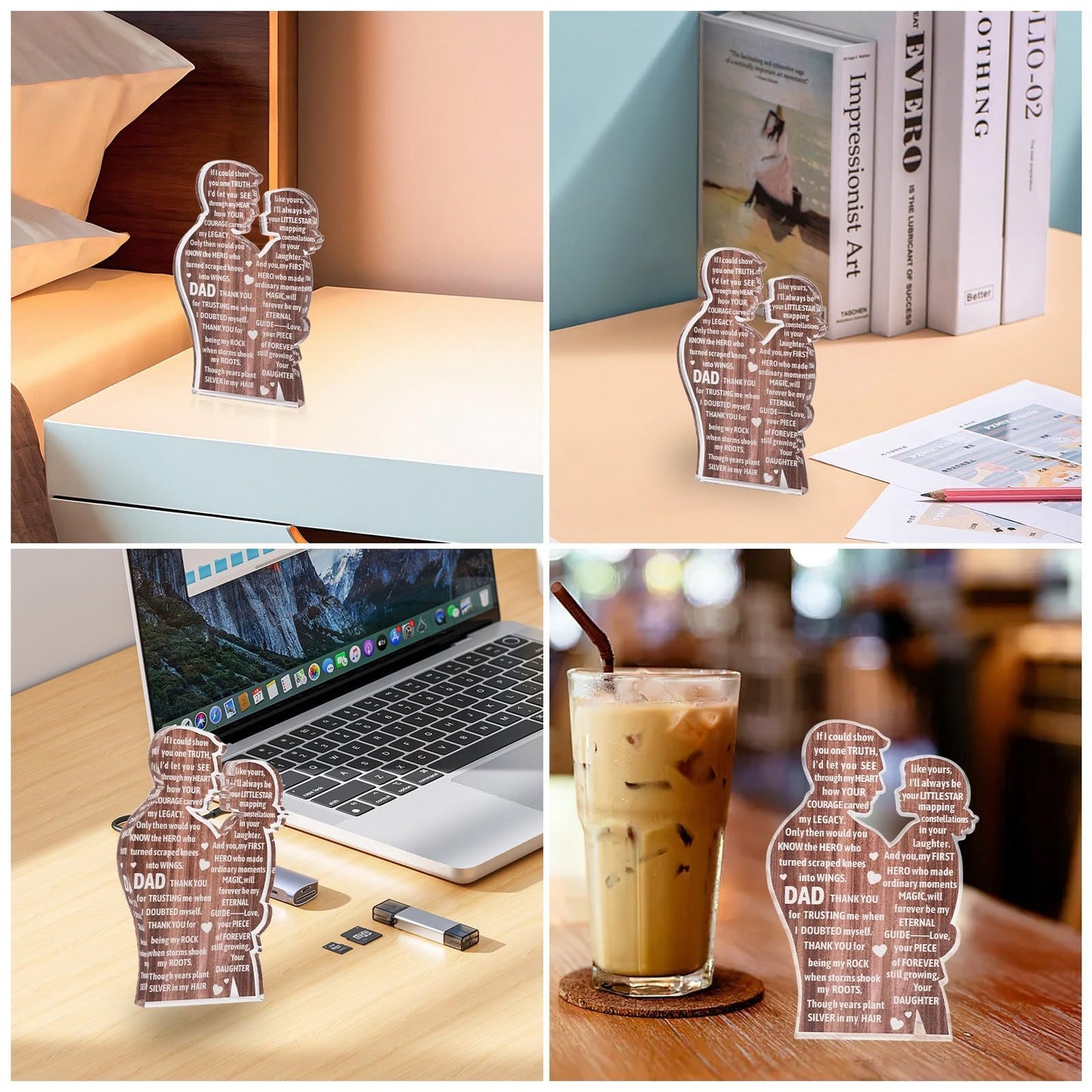 Daughter To Dad,Heartfelt Acrylic Plaque - Father's Day,Birthday Gift,Amazon Is Banned,652-10511-P