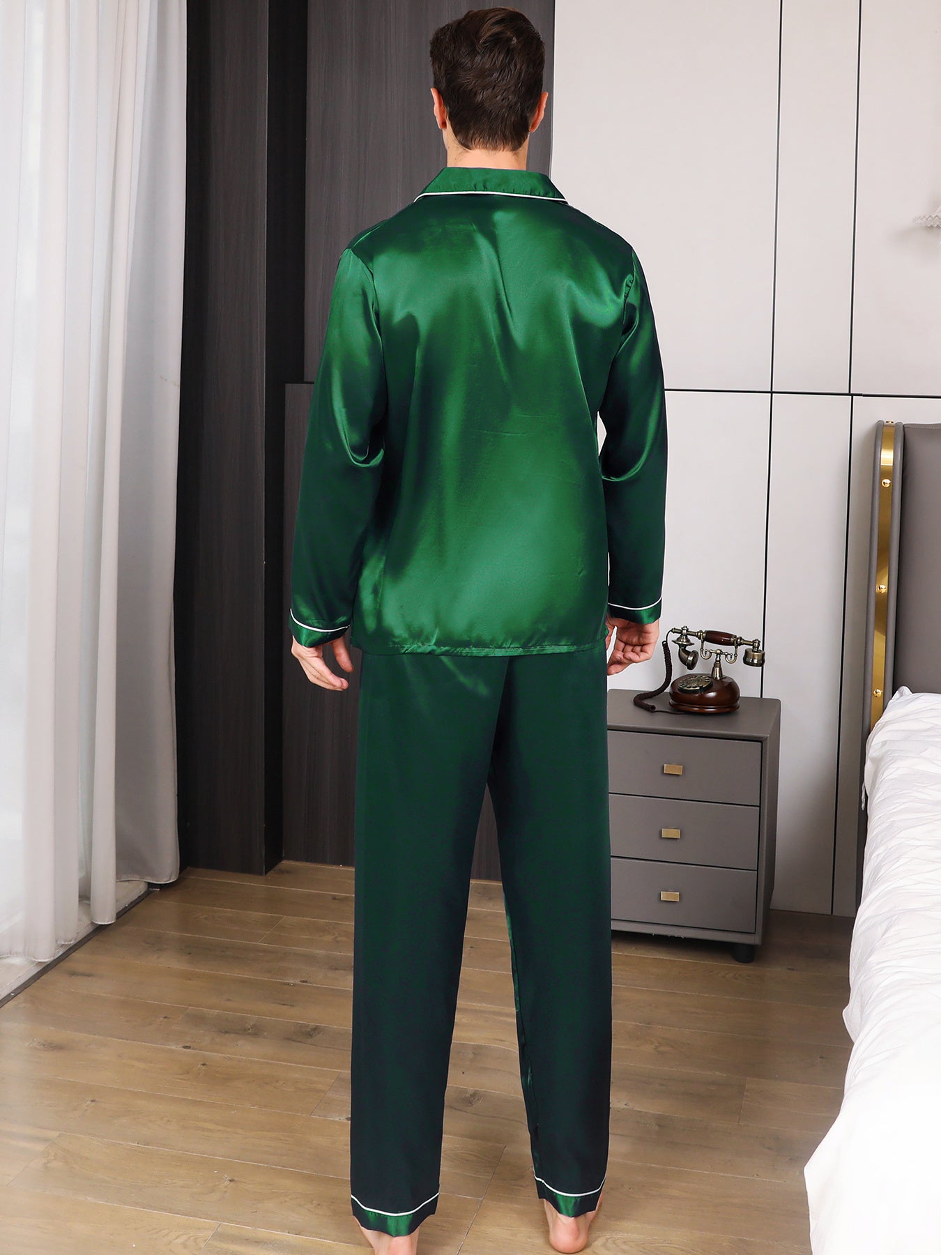 Ice Silk Men's Pajama Set