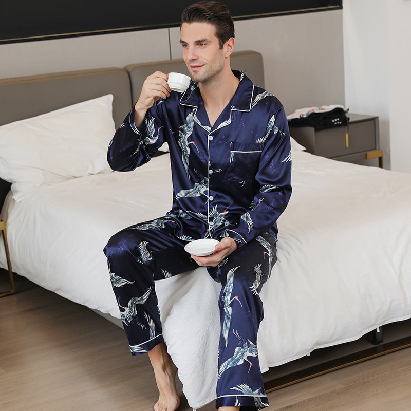 Ice Silk Men's Pajama Set