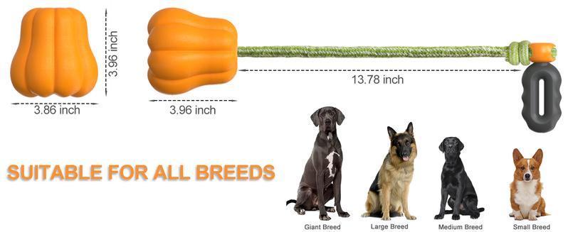 PROKEl Dog Rope Fetch Exercise ToyforMedium Large Aggressive Chewers BreedDogsChew Interactive Toys Training Tug Of WarBallsindoor And Outdoor Halloween Dogtoyorange Plain Indestructible Dogtoy Super