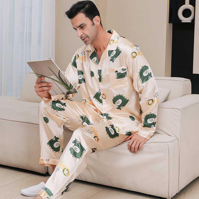 Ice Silk Men's Pajama Set
