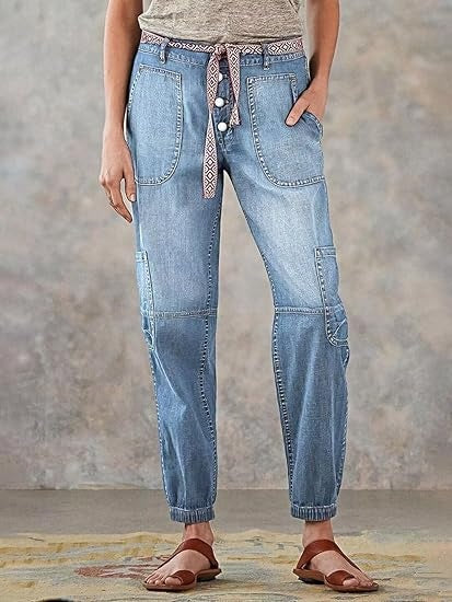 Women's High-Waist Lace-Up Jeans Wide-Leg Full-Length With Sexy Corset-Style Side Lacing Statement Denim For Parties And Festivals
