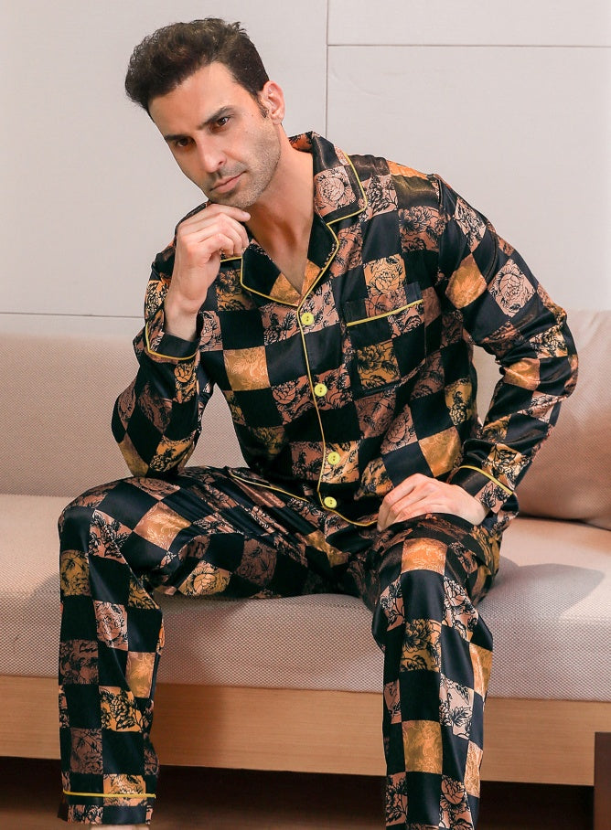 Ice Silk Men's Pajama Set