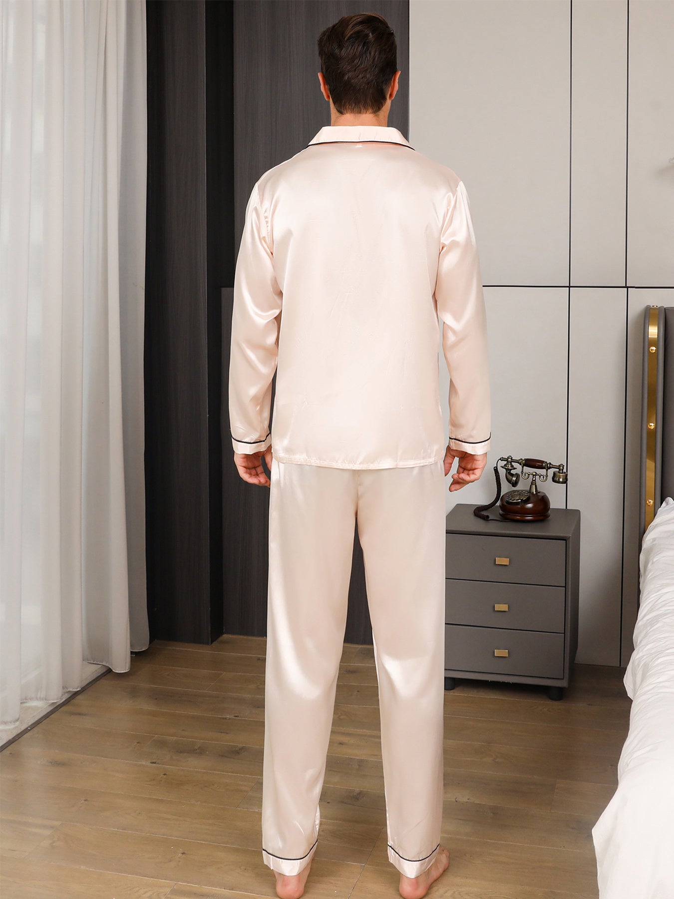 Ice Silk Men's Pajama Set