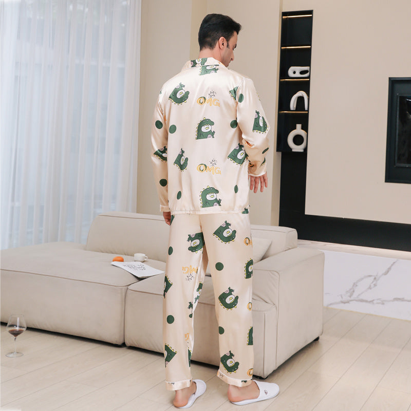 Ice Silk Men's Pajama Set