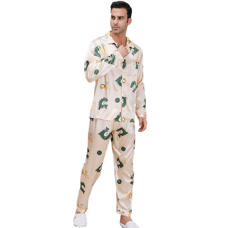 Ice Silk Men's Pajama Set