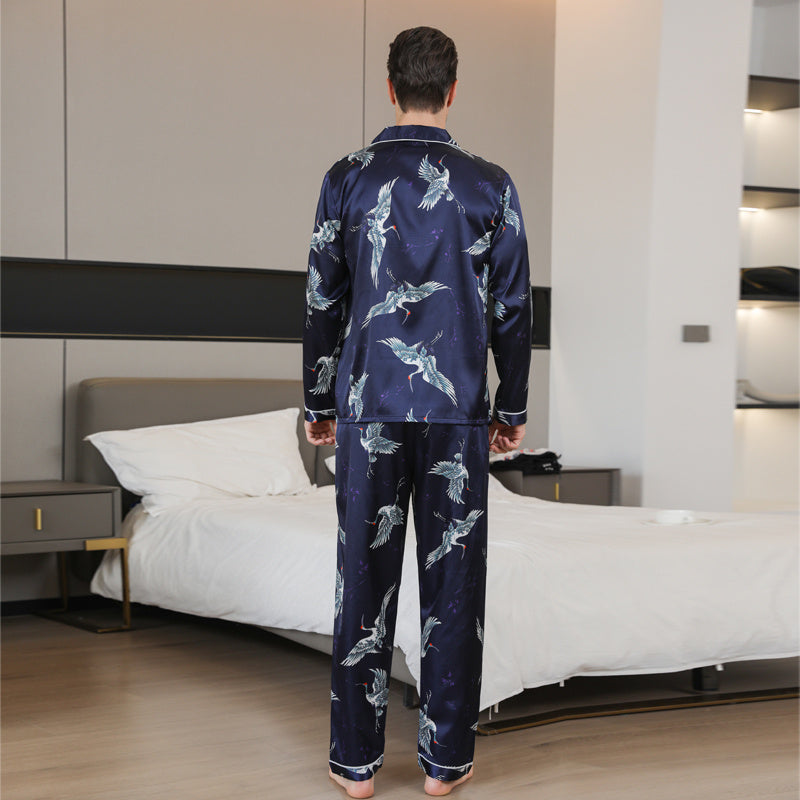 Ice Silk Men's Pajama Set