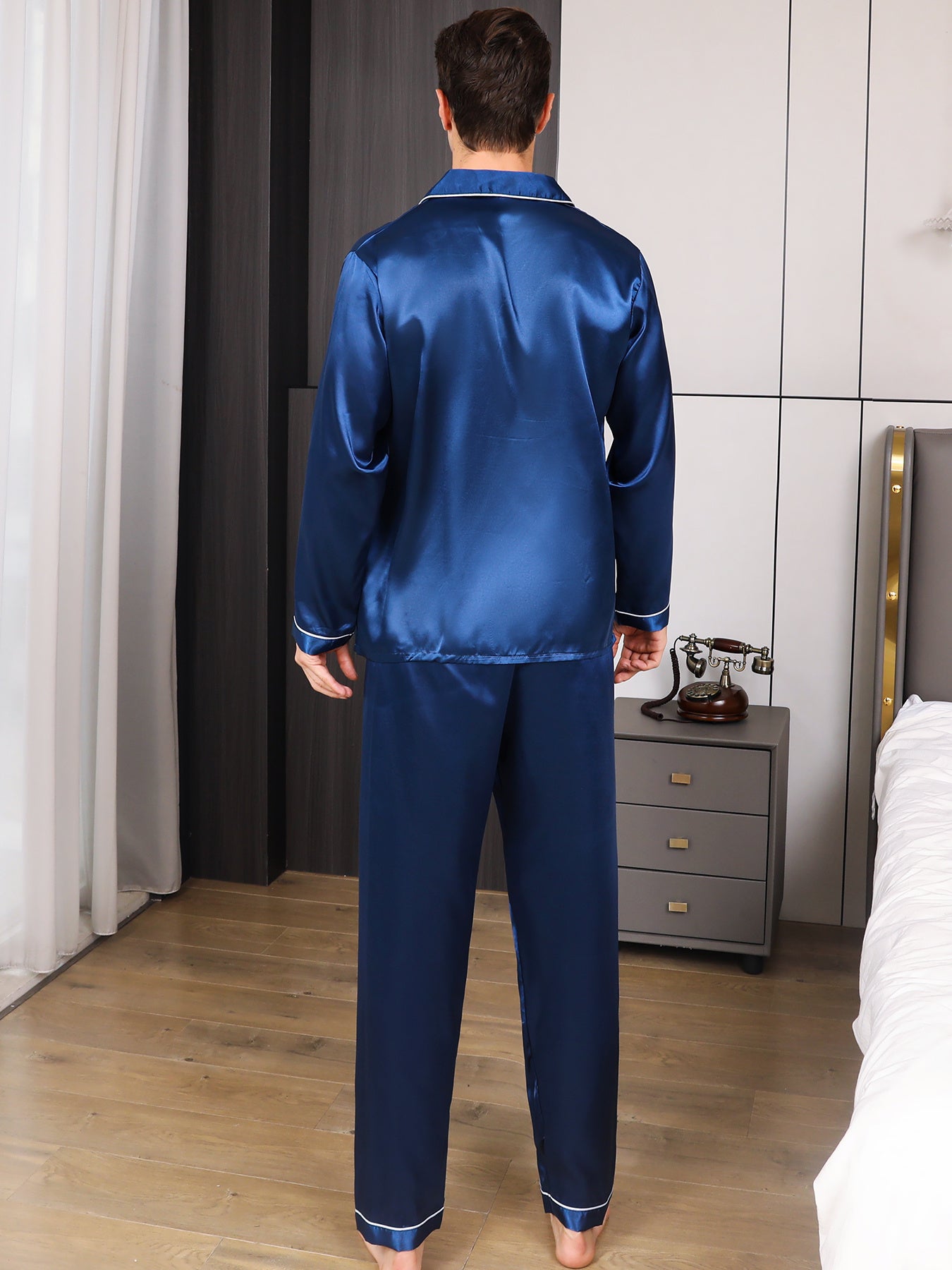 Ice Silk Men's Pajama Set