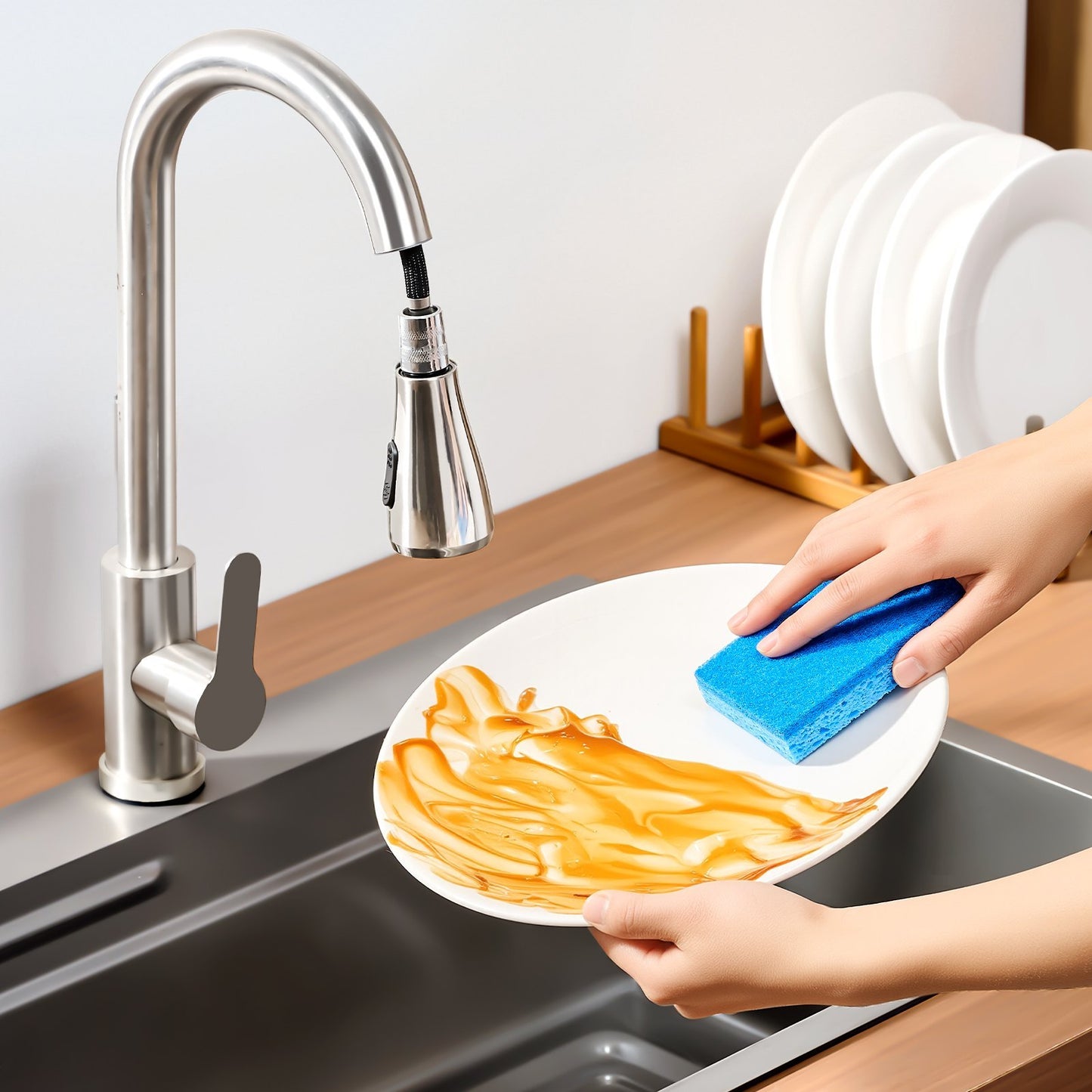 12 Pcs Sponges Durable Kitchen Sponges With Cellulose & Scrub Pad